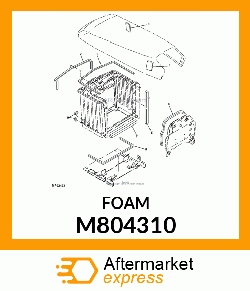 SEAL, FRONT GRILLE M804310