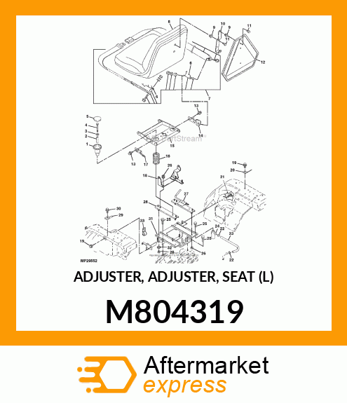 ADJUSTER, ADJUSTER, SEAT (L) M804319