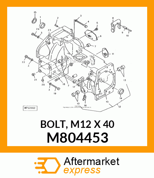 BOLT, M12 X 40 M804453