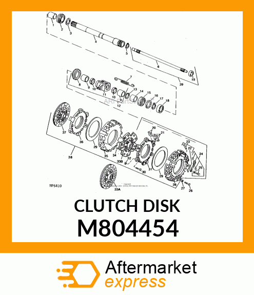 CLUTCH DISK, DISK, CLUTCH PTO NON M804454