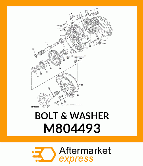 BOLT, BOLT W/WASHER 8X 50 M804493