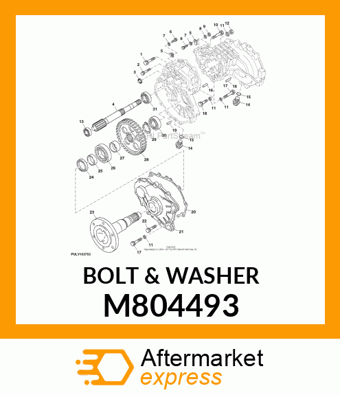 BOLT, BOLT W/WASHER 8X 50 M804493