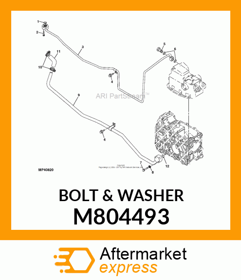 BOLT, BOLT W/WASHER 8X 50 M804493