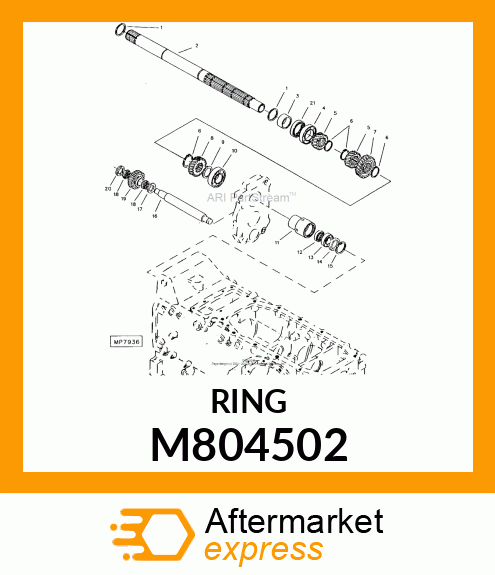 WASHER, COLLAR, 31 X 42 X 6 M804502