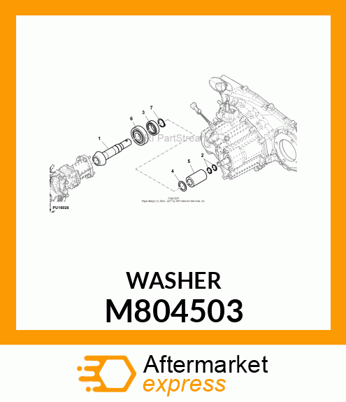 WASHER, SPACER, 30X40X2 M804503