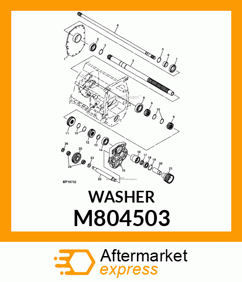 WASHER, SPACER, 30X40X2 M804503