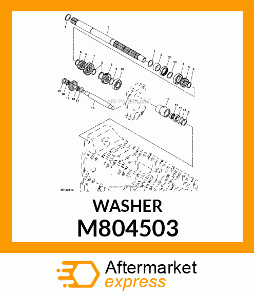 WASHER, SPACER, 30X40X2 M804503