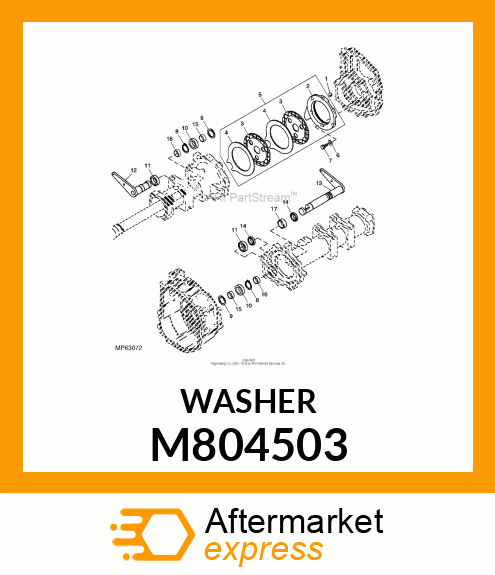 WASHER, SPACER, 30X40X2 M804503