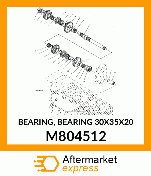 BEARING, BEARING 30X35X20 M804512