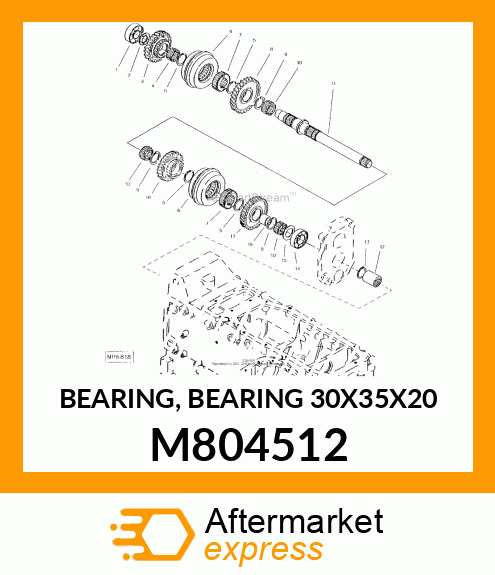 BEARING, BEARING 30X35X20 M804512