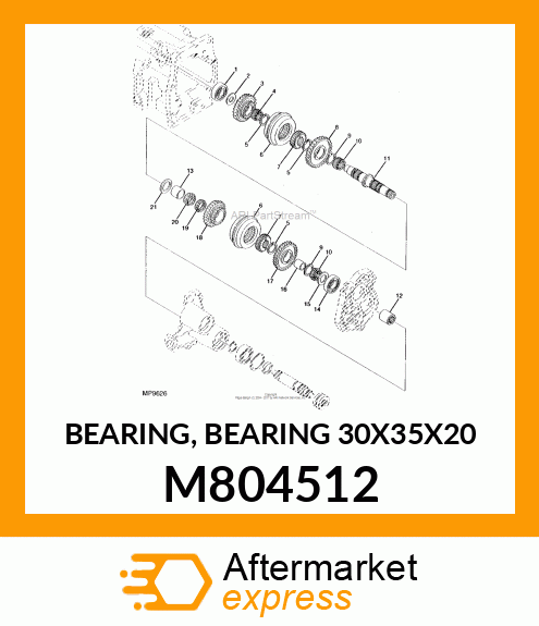 BEARING, BEARING 30X35X20 M804512