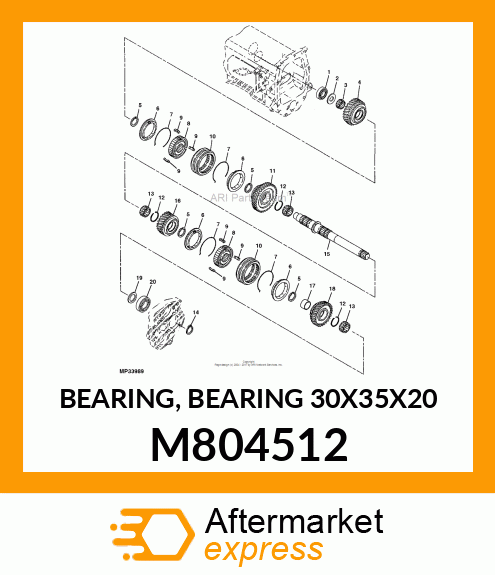 BEARING, BEARING 30X35X20 M804512