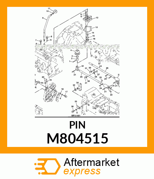 PIN, PIN, FLAT HEAD 6X 20 M804515