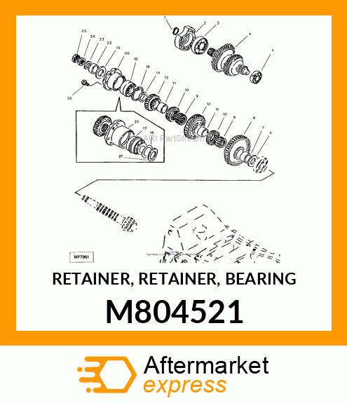 RETAINER, RETAINER, BEARING M804521