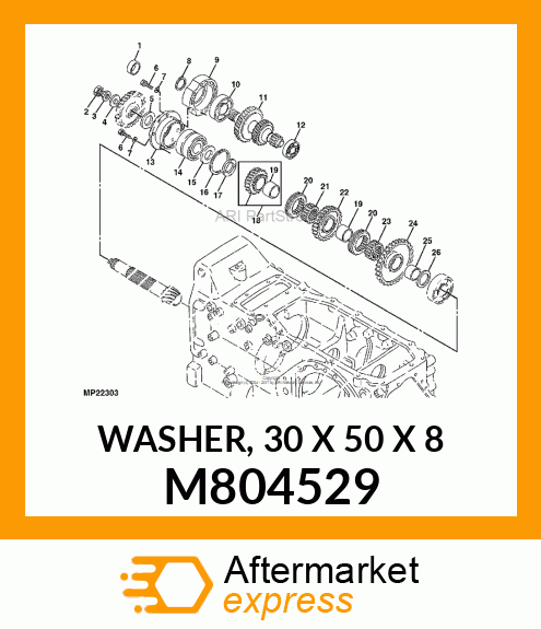 WASHER, 30 X 50 X 8 M804529