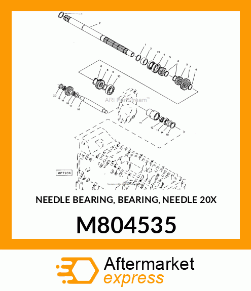 NEEDLE BEARING, BEARING, NEEDLE 20X M804535