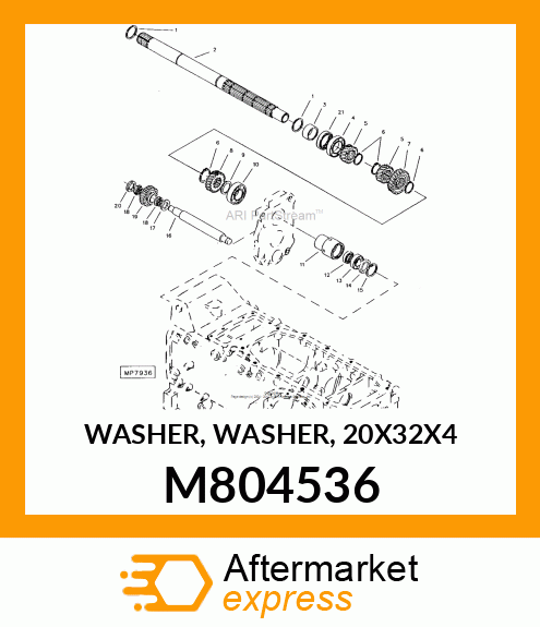 WASHER, WASHER, 20X32X4 M804536