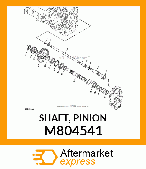 SHAFT, PINION M804541