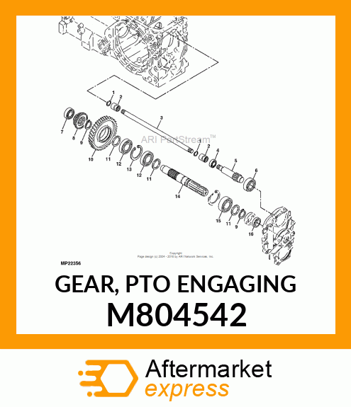 GEAR, PTO ENGAGING M804542