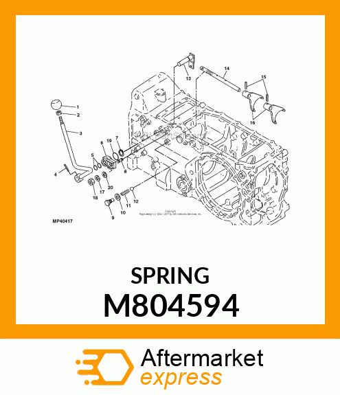 SPRING, FORK LOCK M804594