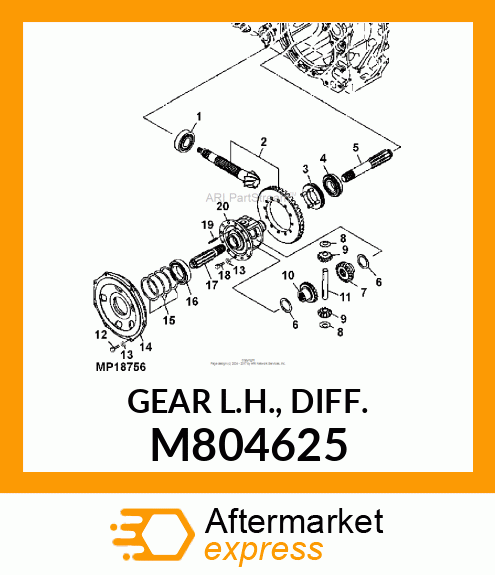 GEAR L.H., DIFF. M804625