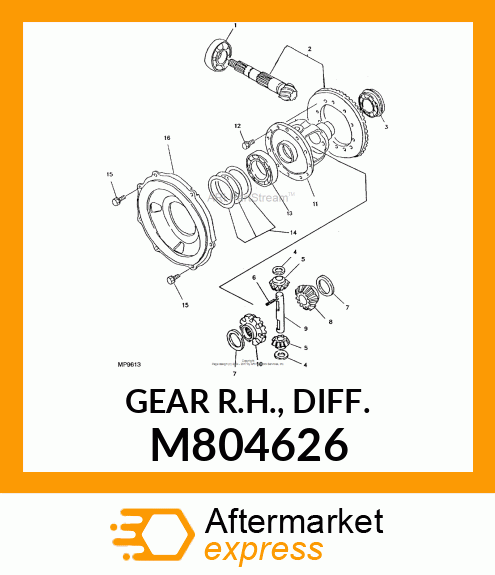 GEAR R.H., DIFF. M804626