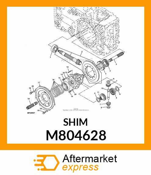 WASHER, LINER, SIDE GEAR M804628