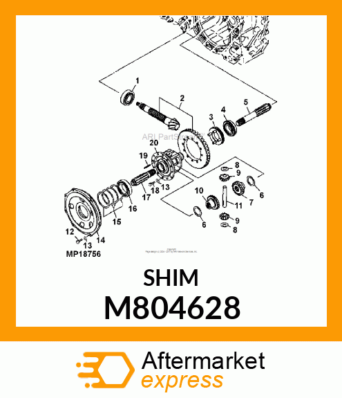 WASHER, LINER, SIDE GEAR M804628