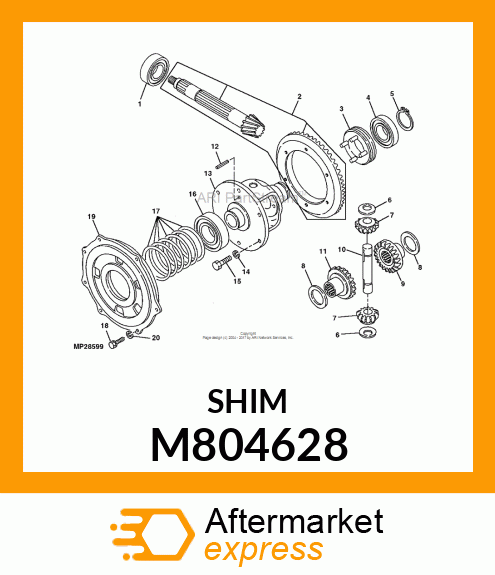 WASHER, LINER, SIDE GEAR M804628