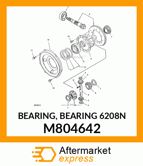 BEARING, BEARING 6208N M804642