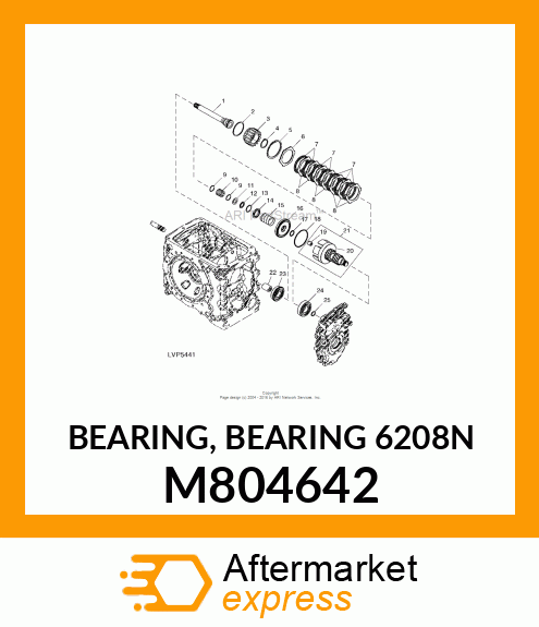 BEARING, BEARING 6208N M804642