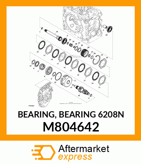 BEARING, BEARING 6208N M804642