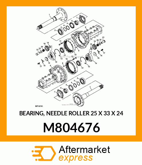 BEARING, NEEDLE ROLLER 25 X 33 X 24 M804676