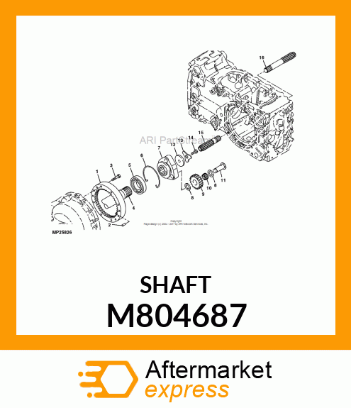 SHAFT, REAR M804687