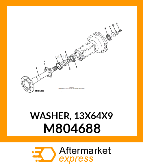 WASHER, 13X64X9 M804688