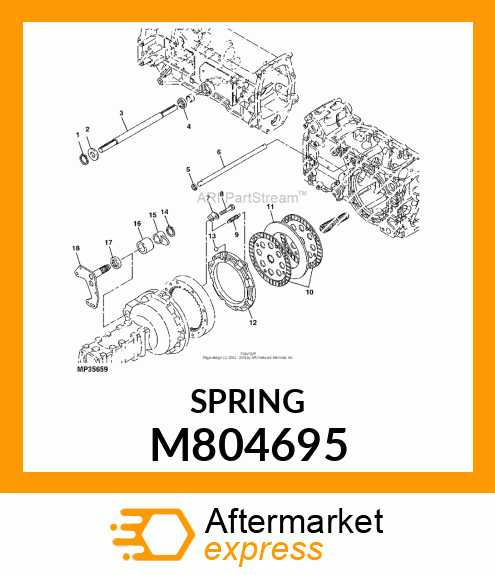 EXTENSION SPRING, SPRING, ACTUATOR M804695