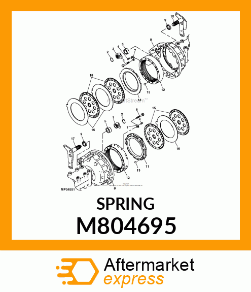 EXTENSION SPRING, SPRING, ACTUATOR M804695