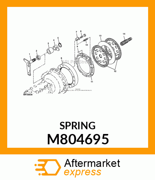 EXTENSION SPRING, SPRING, ACTUATOR M804695