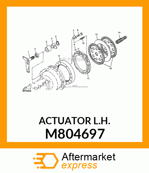 ACTUATOR, ACTUATOR L.H. M804697