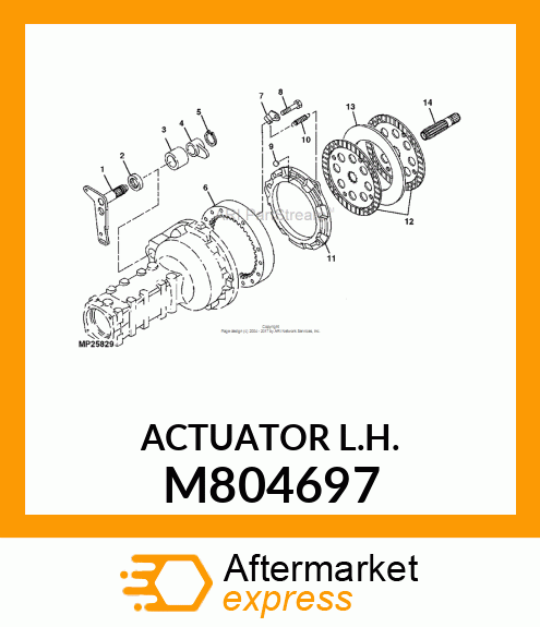 ACTUATOR, ACTUATOR L.H. M804697