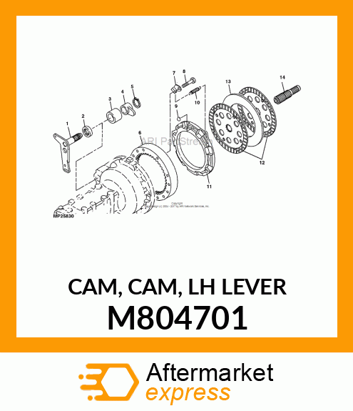 CAM, CAM, LH LEVER M804701