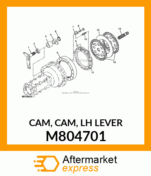 CAM, CAM, LH LEVER M804701