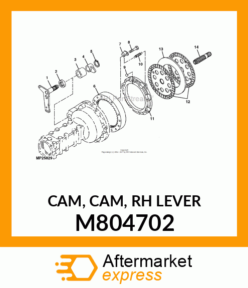 CAM, CAM, RH LEVER M804702