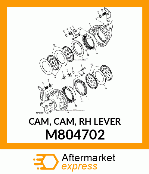 CAM, CAM, RH LEVER M804702