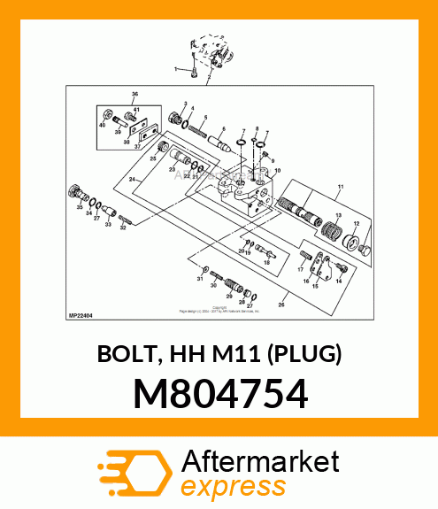 BOLT, HH M11 (PLUG) M804754