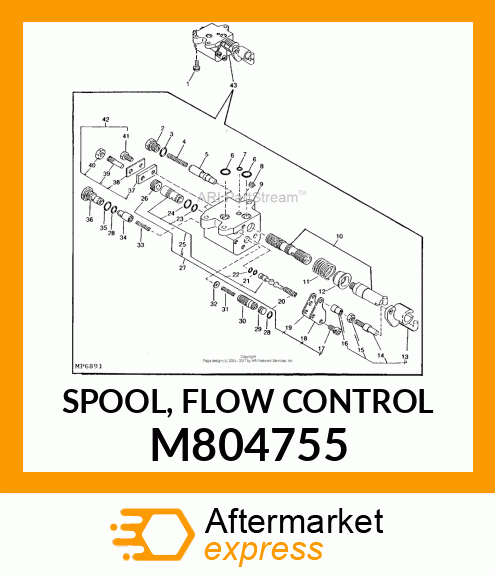 SPOOL, FLOW CONTROL M804755