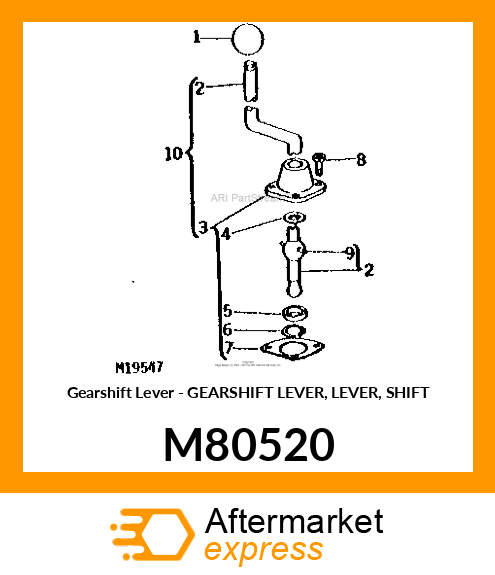 Gearshift Lever - GEARSHIFT LEVER, LEVER, SHIFT M80520