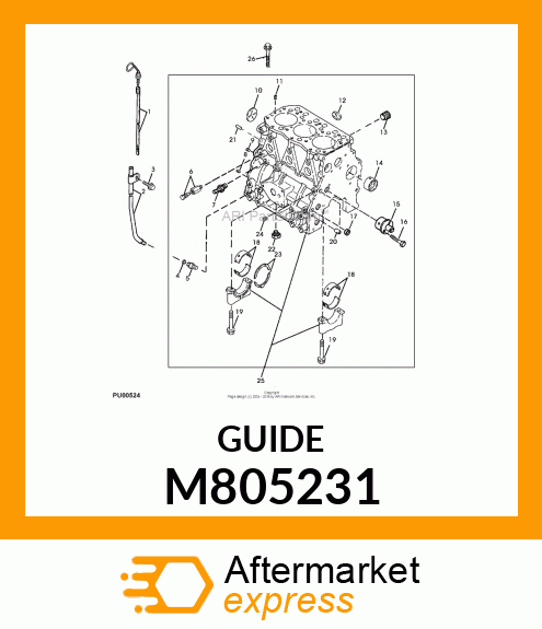 GUIDE, DIPSTICK M805231