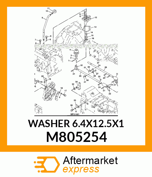 WASHER 6.4X12.5X1 M805254