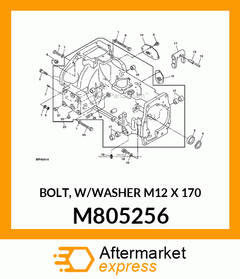 BOLT, W/WASHER M12 X 170 M805256